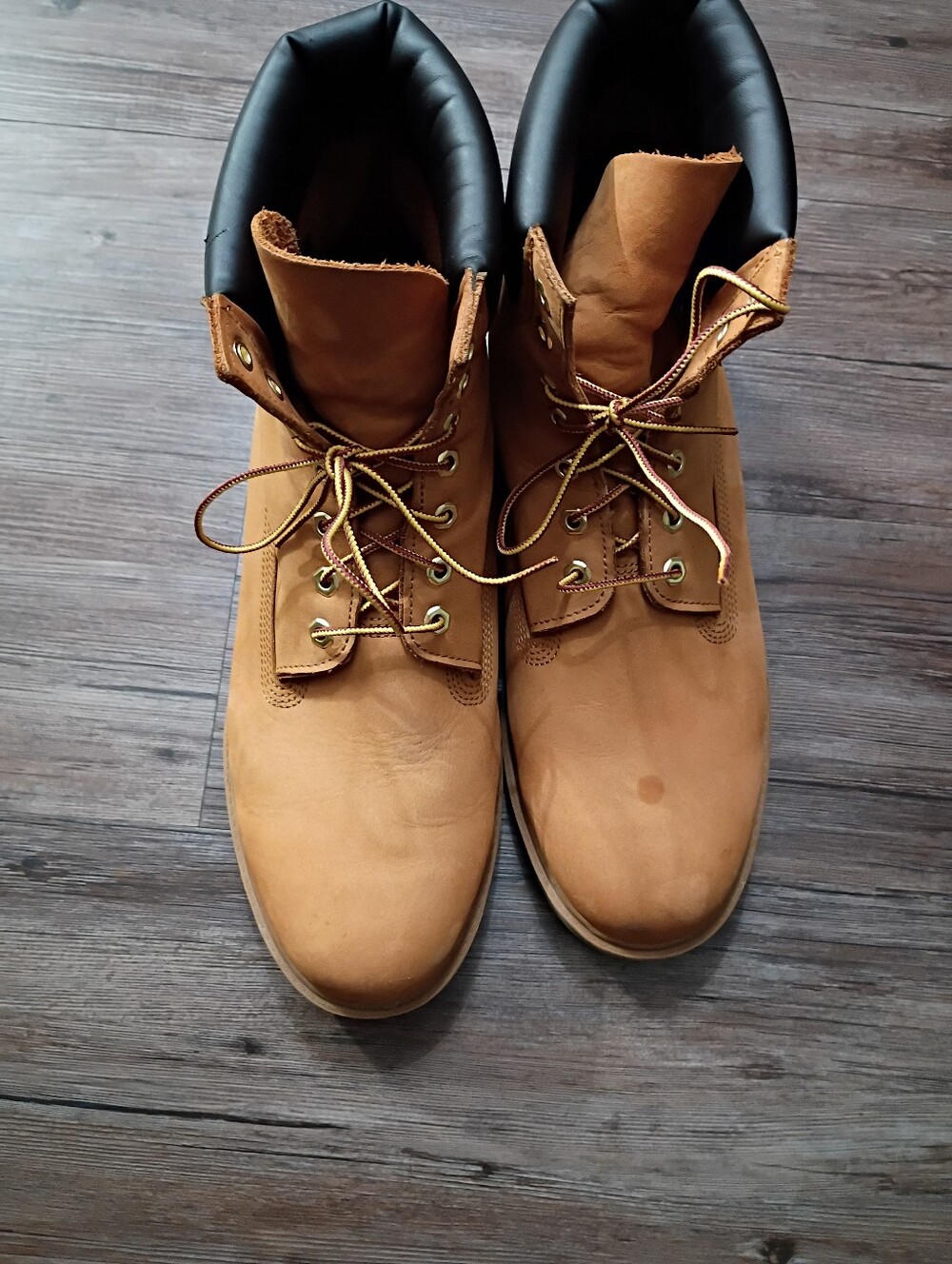 MEN'S TIMBERLAND WATERPROOF 6 INCH WHEAT COLOR BOOTS SIZE 14 - Picture 3 of 13